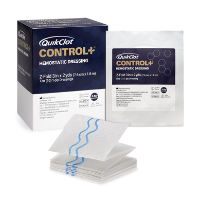 QuikClot Control+™ Hemostatic Device - Z-Fold | Hemostatic Dressings ...