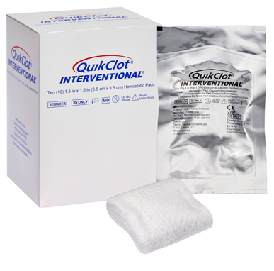 QuikClot® Interventional® Hemostatic Dressing | Hemostatic QuikClot® Interventional® Hemostatic Dressing | Hemostatic